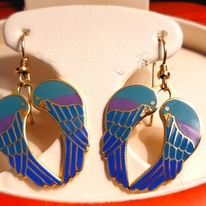 Song sparrows earrings, laurel Burch